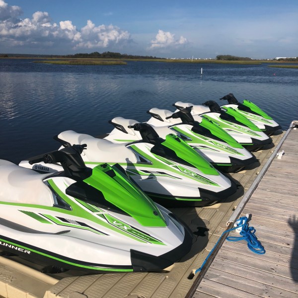 green jet skis.
